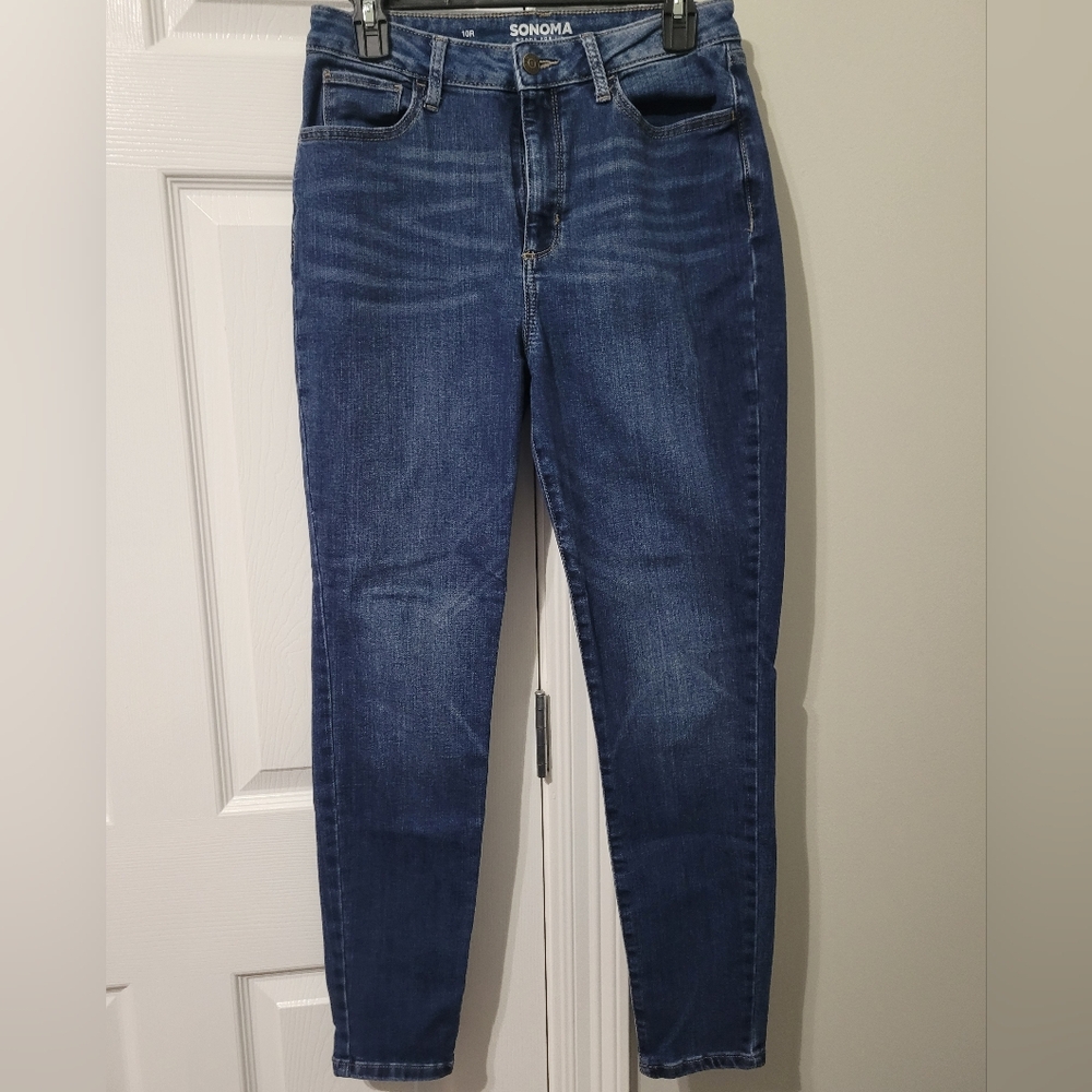 Sonoma Blue Skinny Jeans with High Waist
